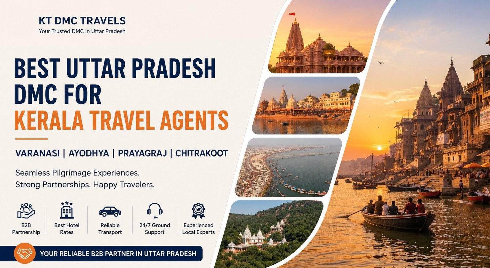 Uttar Pradesh DMC for Kerala Travel Agencies | B2B Tour Packages by KT DMC Travels