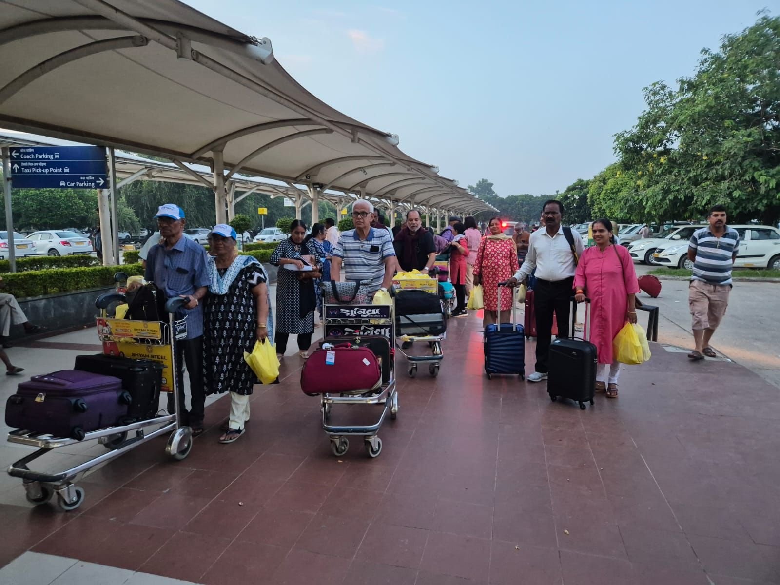 Tour group enjoying Varanasi city tour with boat ride on the Ganges River